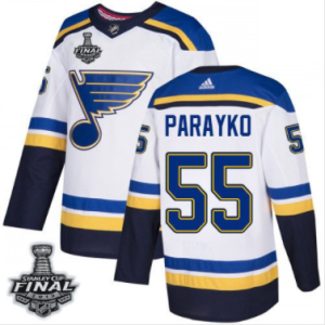 Blues #55 Colton Parayko Weiß 2019 Stanley Cup Final Stitched